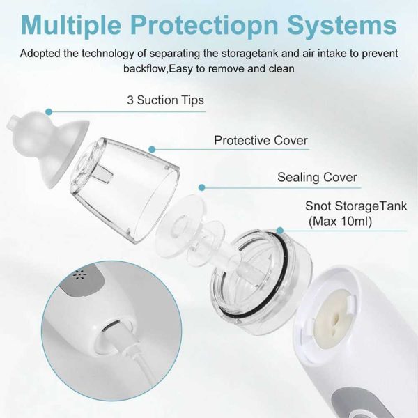 Baby Nasal Aspirator Electric Nose Cleaner 65kPa 400mAh